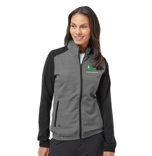 Adidas Women's Heather Block Full-Zip Windshirt