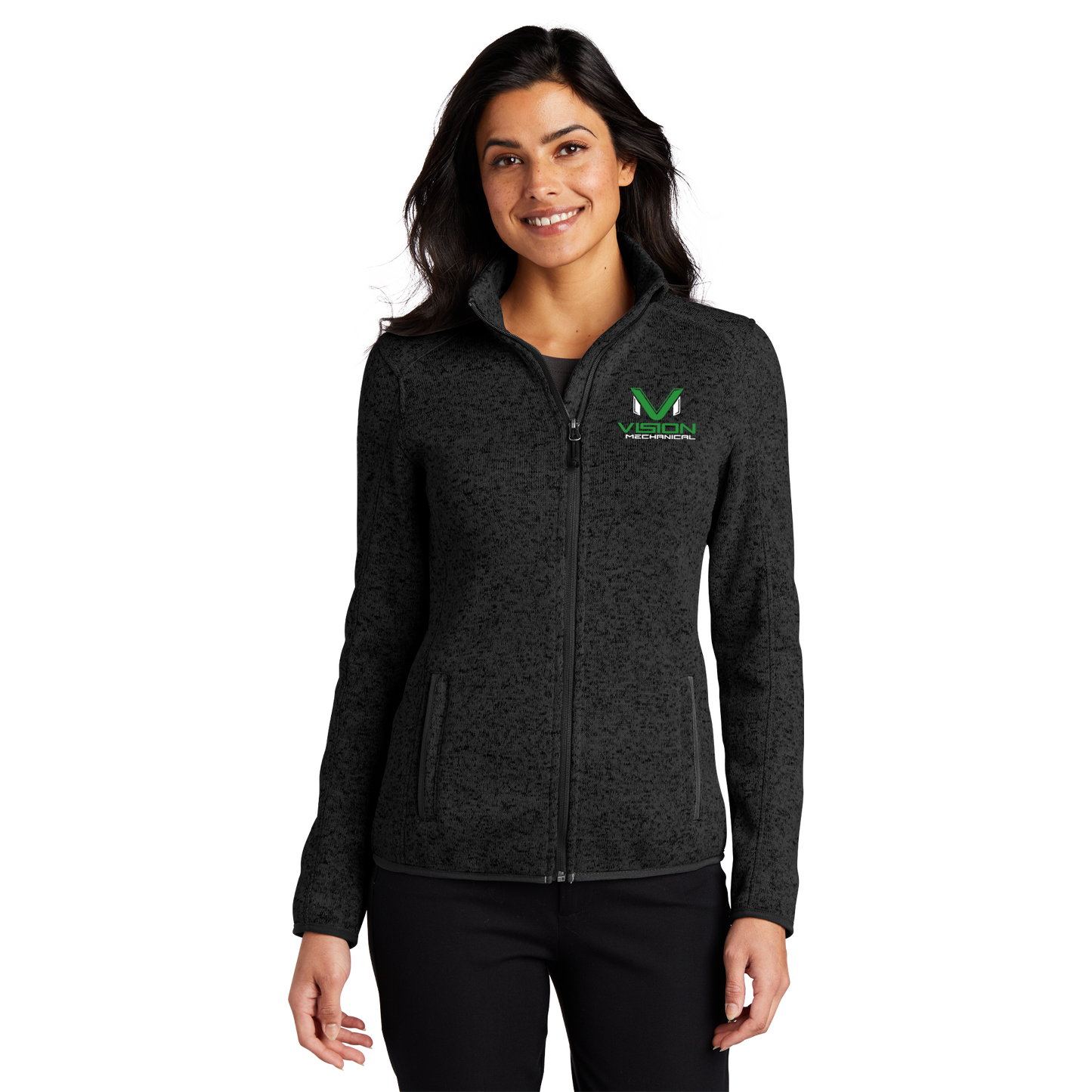 Port Authority® Ladies Sweater Fleece Jacket