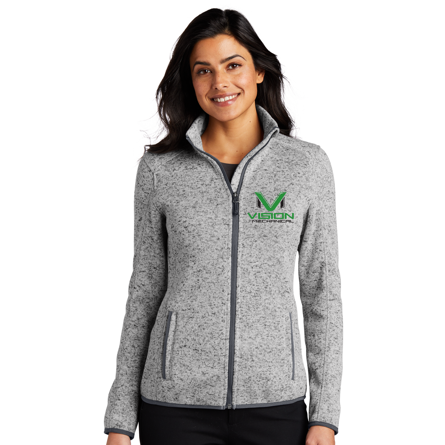 Port Authority® Ladies Sweater Fleece Jacket