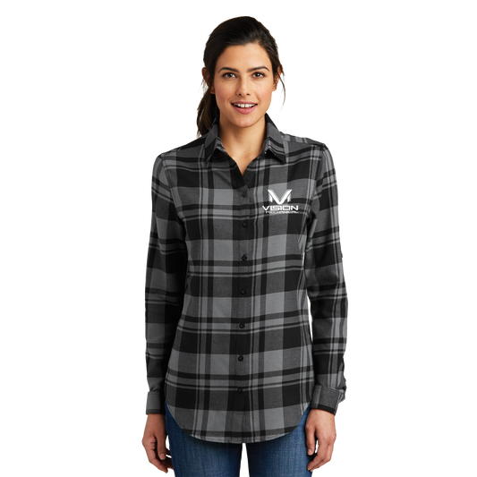 Port Authority® Ladies Plaid Flannel Tunic